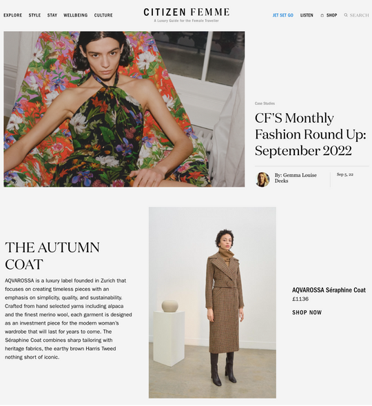 CITIZEN FEMME - MONTHLY FASHION ROUND UP
